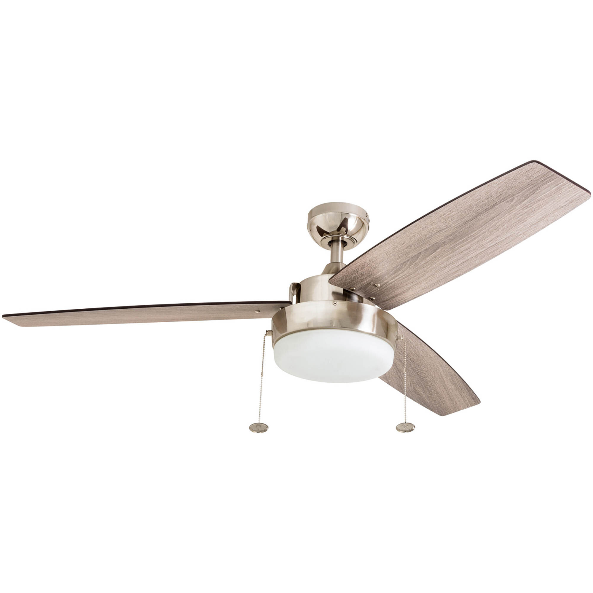 Honeywell, 52in. Statham Ceiling Fan Light Brushed Nickel, Fan Diameter 52 in, Fan Blade Span 50-54 Air Delivery 4322 cfm, Model# 51019